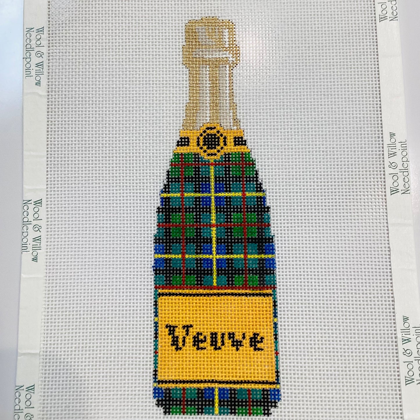 Veuve bottle- Plaid