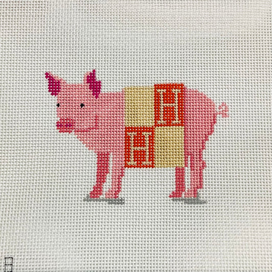 Pig in Hermes blanket