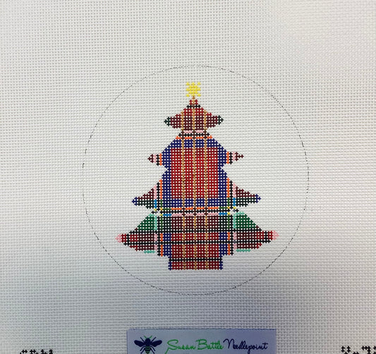 Plaid Christmas Tree Ornament