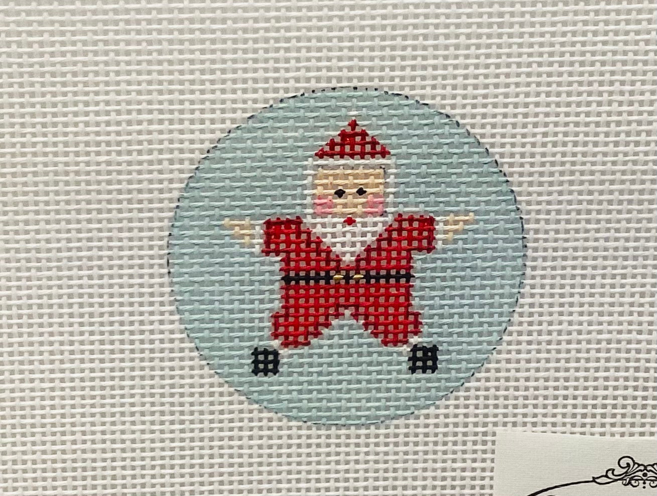 Santa Arms Out- Small Round