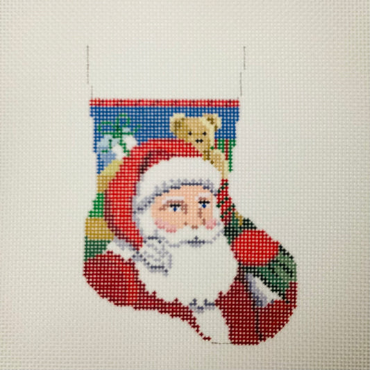 Santa with Bag Mini Stocking