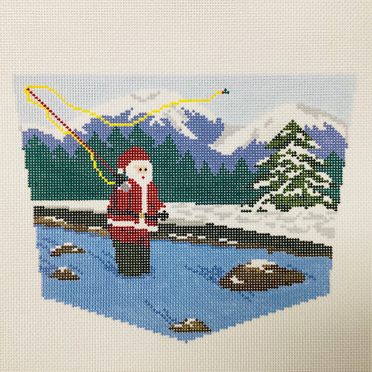 Fly-Fishing Santa Stocking Cuff