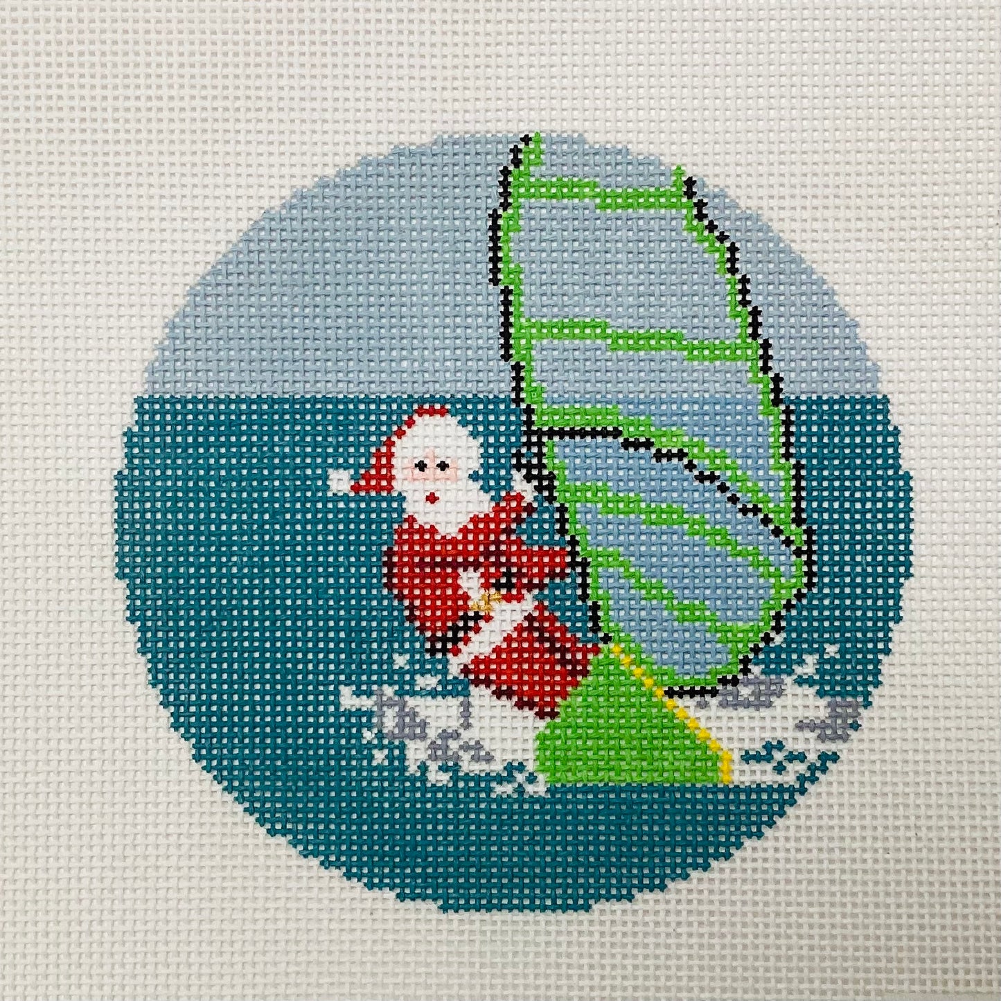 Sporty Santa - Windsurfing