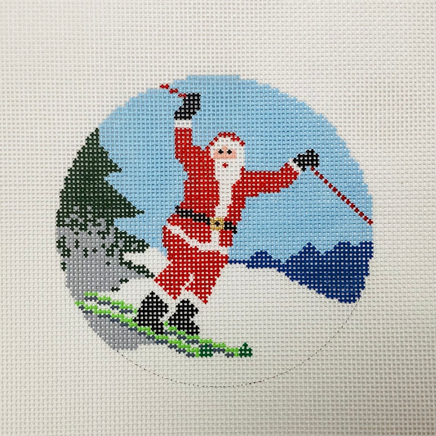 Sporty Santa - Skiing