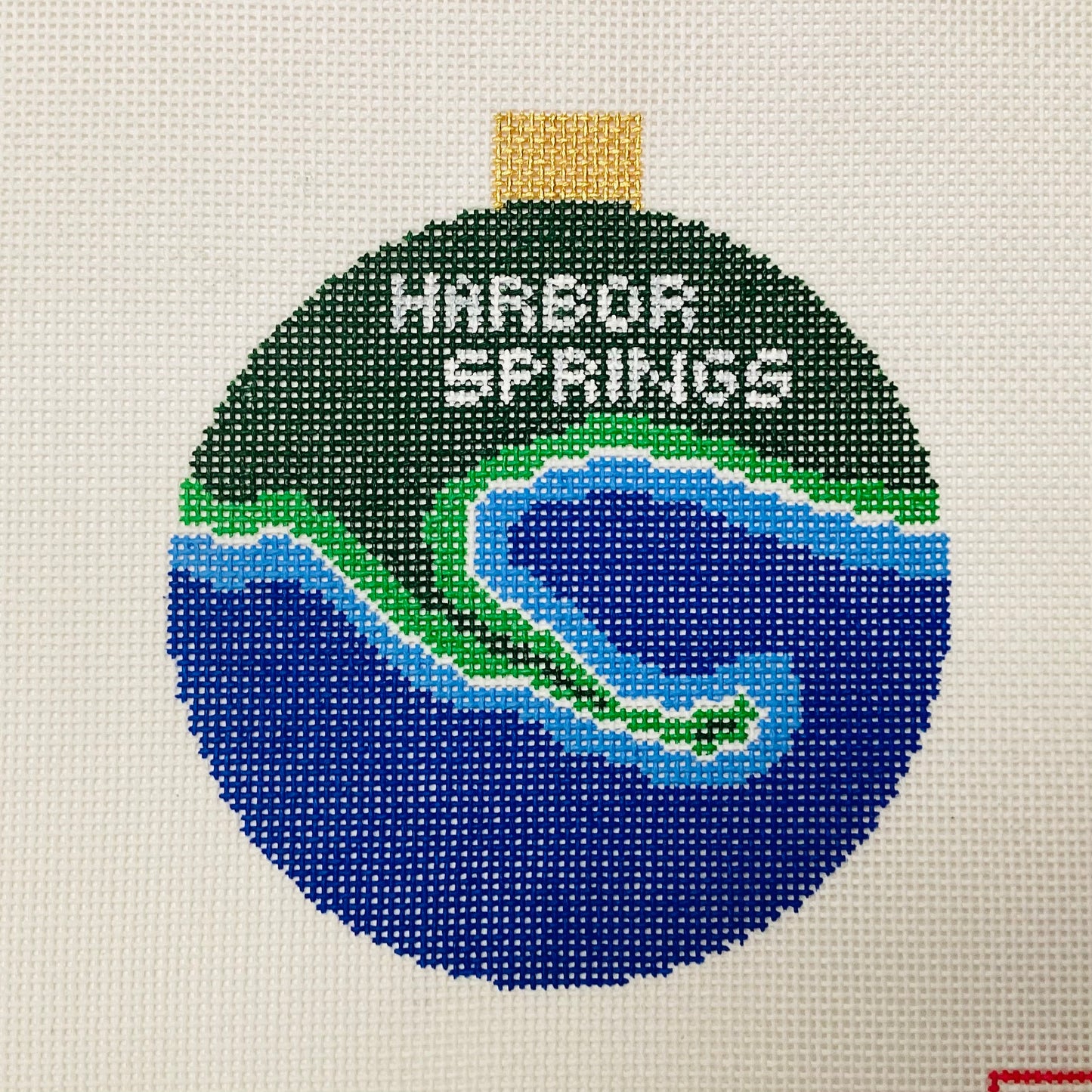 Harbor Springs, MI Map Ornament