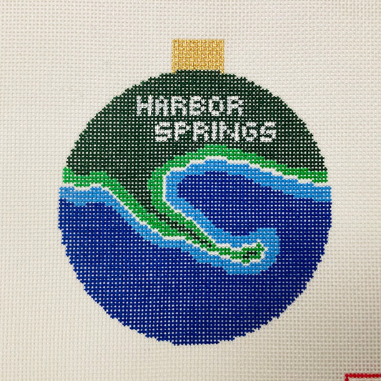 Harbor Springs, MI Map Ornament