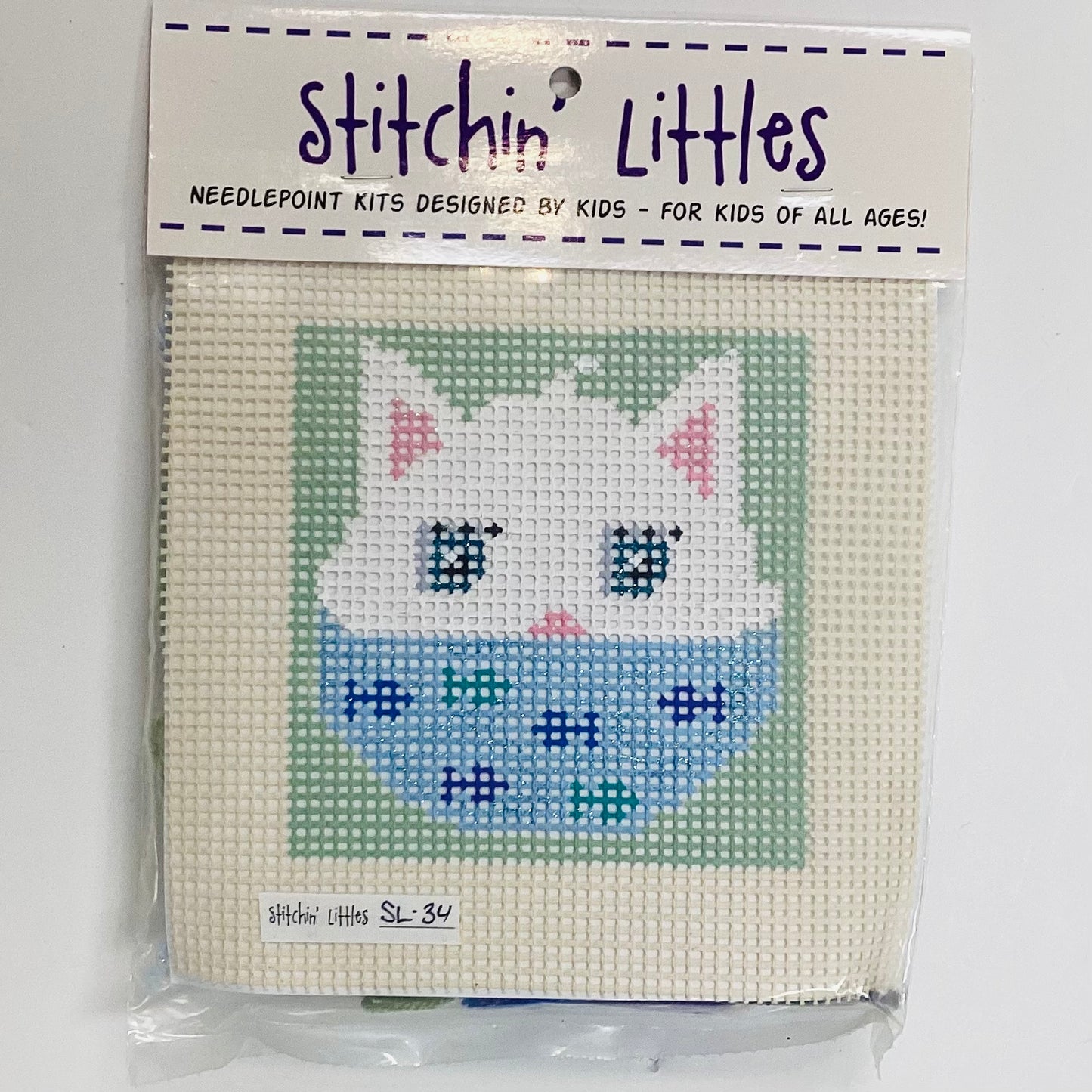 Stitchin' Littles Kit 5x5 - Fishy Kitty