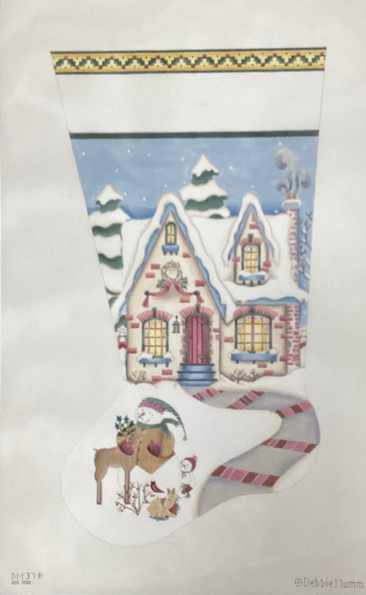 Cozy Winter Cottage Stocking