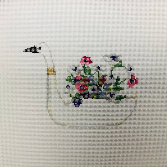 Swan with Flowers