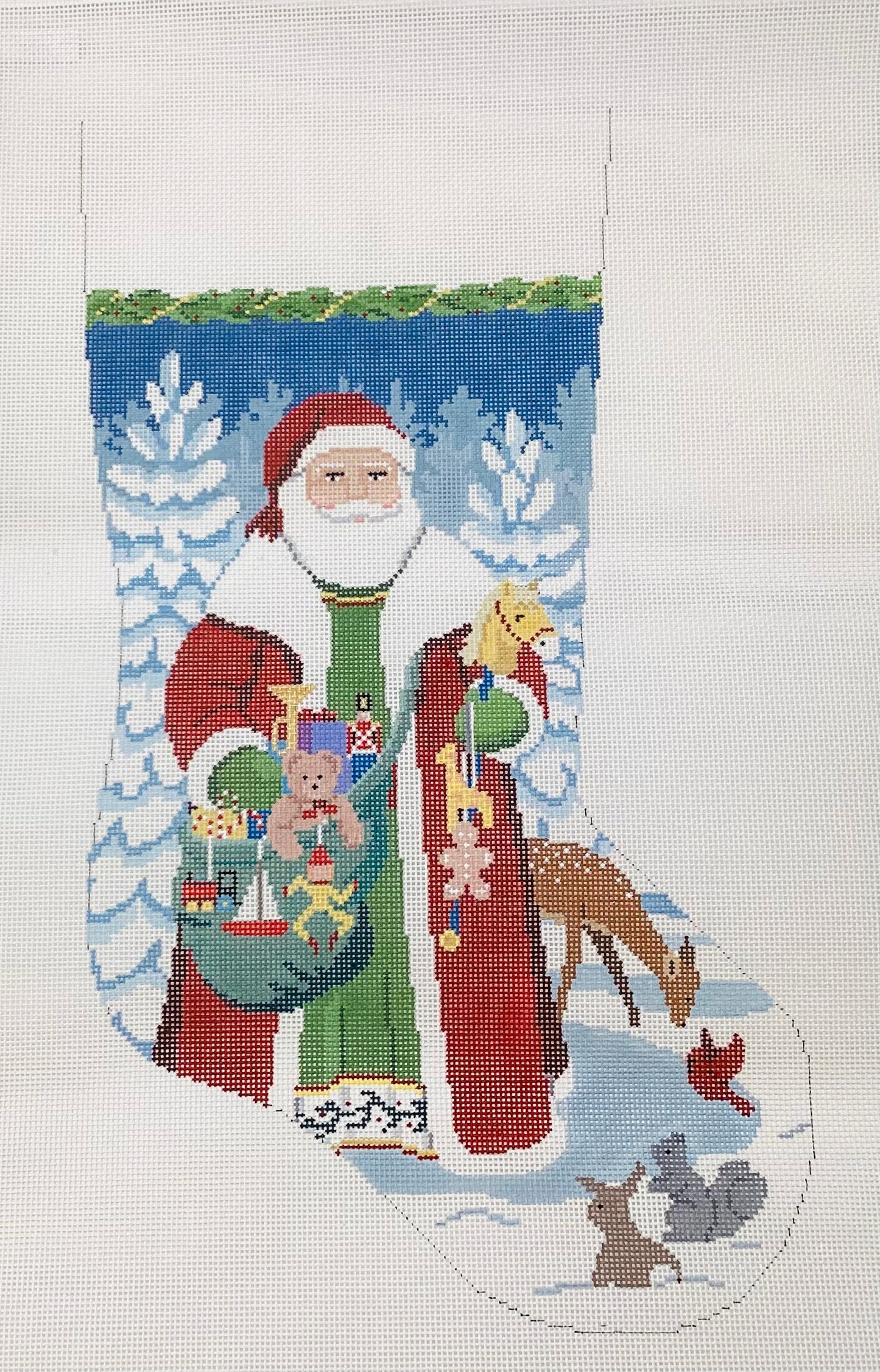 Woodland Santa Stocking