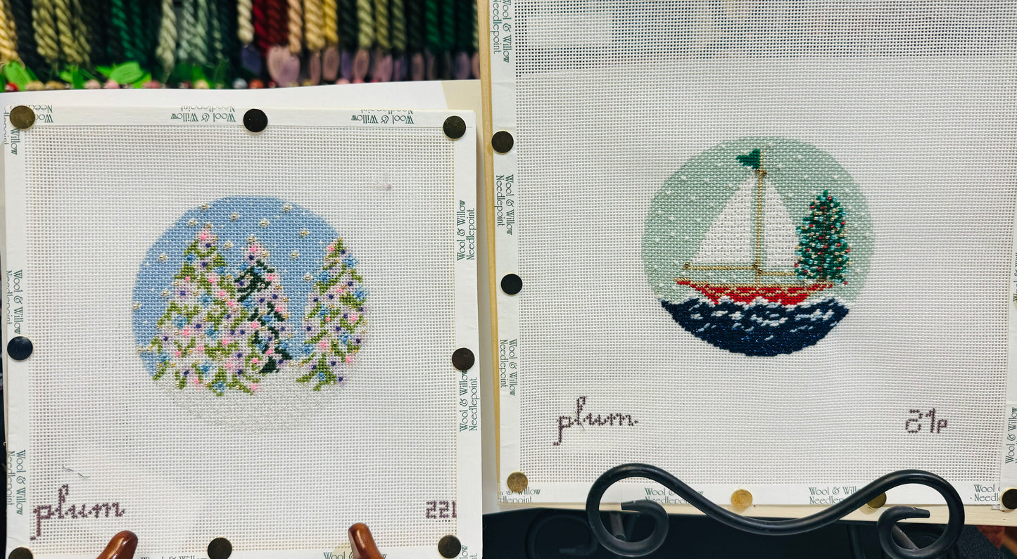 Dimensions Moon Dreamer Mini Needlepoint Kit 5x5 Stitched in Yarn